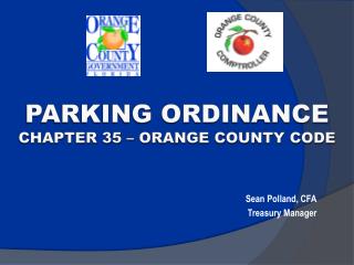 Parking ordinance Chapter 35 – Orange County Code