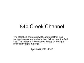 840 Creek Channel