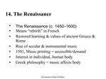 14. The Renaissance