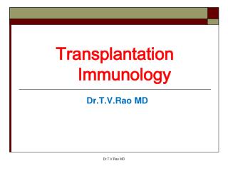 Tranplantation Immunology