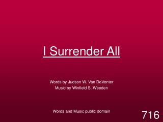 I Surrender All