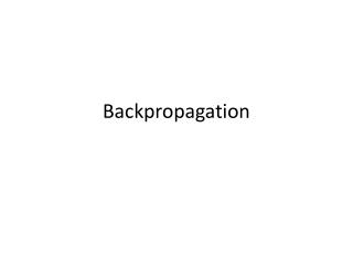 Backpropagation