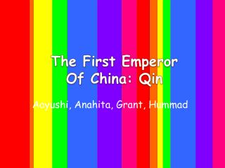 The First Emperor Of China: Qin