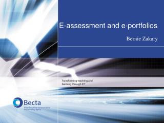E-assessment and e-portfolios