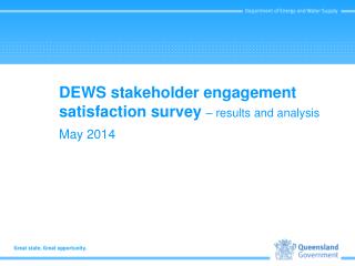 DEWS stakeholder engagement satisfaction survey – results and analysis
