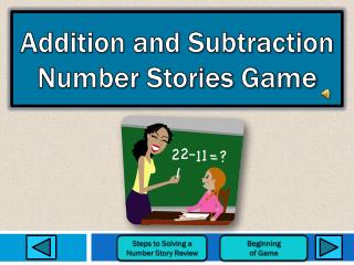 Addition and Subtraction Number Stories Game