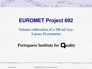 EUROMET Project 692