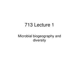 713 Lecture 1