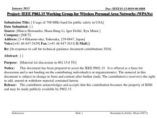 Project: IEEE P802.15 Working Group for Wireless Personal Area Networks (WPANs)