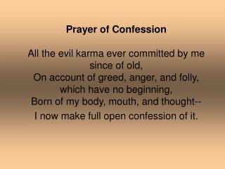 Prayer of Confession
