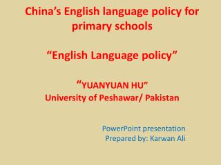 PowerPoint presentation Prepared by: Karwan Ali