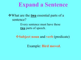 Expand a Sentence