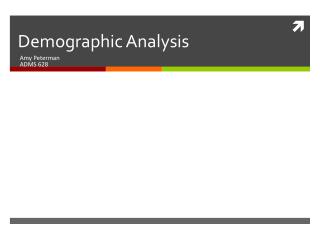 Demographic Analysis