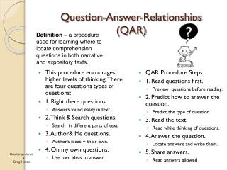 Question-Answer-Relationships (QAR)