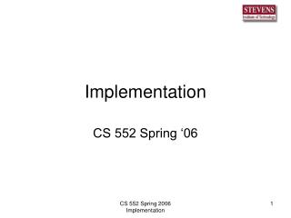 Implementation