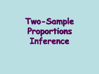 Two-Sample Proportions Inference