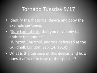 Tornado Tuesday 9/17