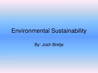 Environmental Sustainability