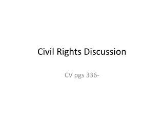 Civil Rights Discussion