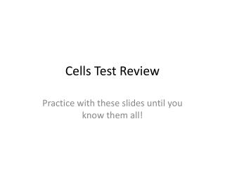 Cells Test Review