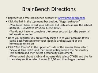 BrainBench Directions