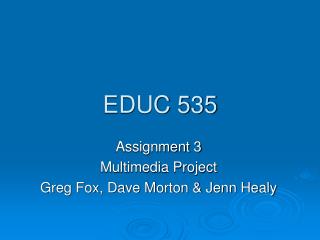 EDUC 535