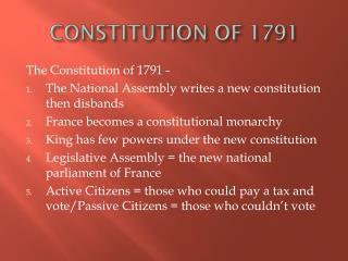CONSTITUTION OF 1791