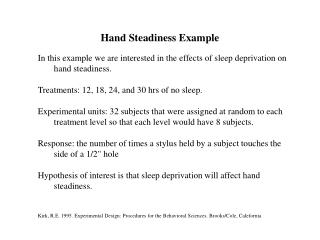Hand Steadiness Example