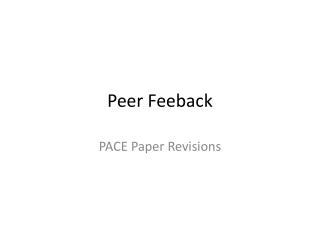 Peer Feeback