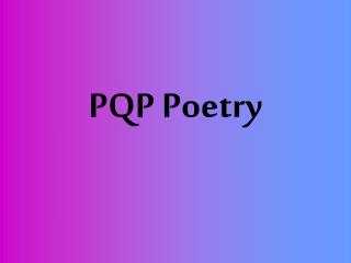 PQP Poetry