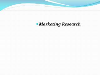 Marketing Research