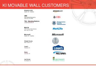 KI MOVABLE WALL CUSTOMERS
