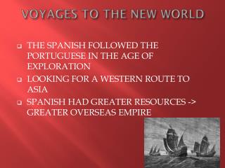 VOYAGES TO THE NEW WORLD