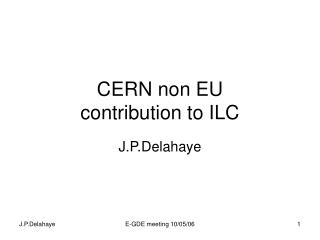 CERN non EU contribution to ILC