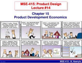MSE-415: Product Design Lecture #14