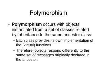 Polymorphism