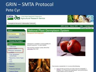GRIN – SMTA Protocol Pete Cyr