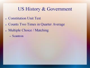 US History &amp; Government