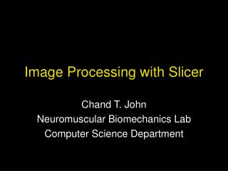 Image Processing with Slicer
