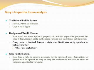 Perry’s tri-partite forum analysis