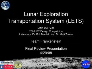 Lunar Exploration Transportation System (LETS)