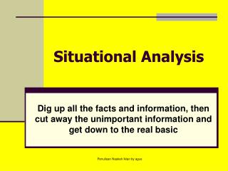 Situational Analysis