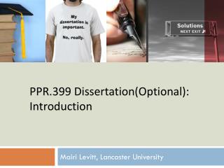 PPR.399 Dissertation(Optional): Introduction