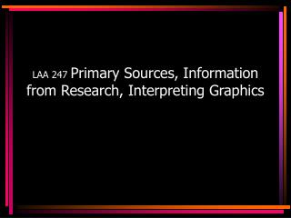 LAA 247 Primary Sources, Information from Research, Interpreting Graphics