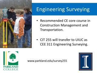 CIT 255 		Engineering Surveying