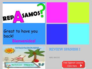 REVIEW SPANISH I