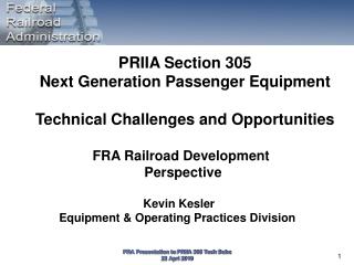 Kevin Kesler Equipment &amp; Operating Practices Division