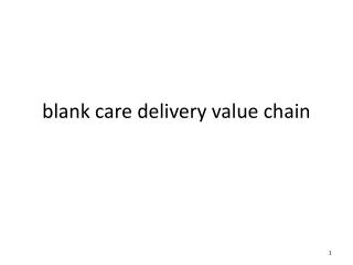blank care delivery value chain