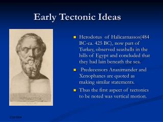 Early Tectonic Ideas