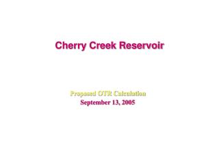Cherry Creek Reservoir